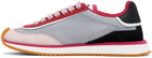 Dolce&Gabbana Gray & Pink Mixed-Material DG Cushion Sneakers