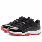 Air Jordan 11 Retro Low in Black/Red/White