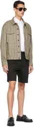 Fendi Beige & Black Gabardine 'Forever Fendi' Jacket