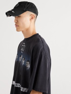 Balenciaga - Distressed Logo-Embroidered Cotton-Twill Baseball Cap