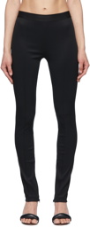 Helmut Lang Black Viscose Leggings