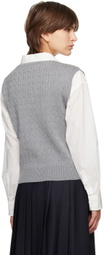 Dunst Gray V-Neck Vest