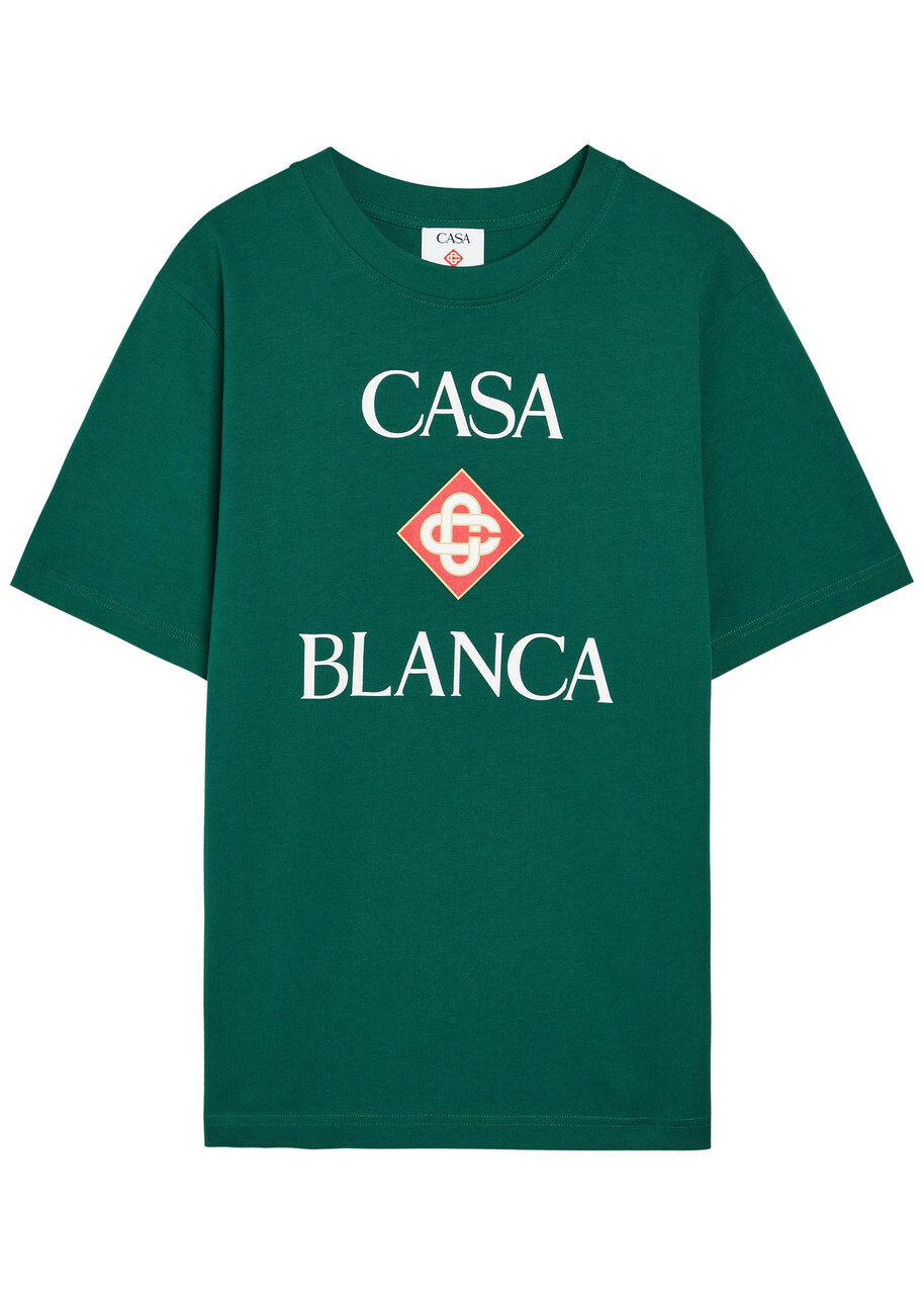 Casablanca Logo-print Cotton T-shirt Green