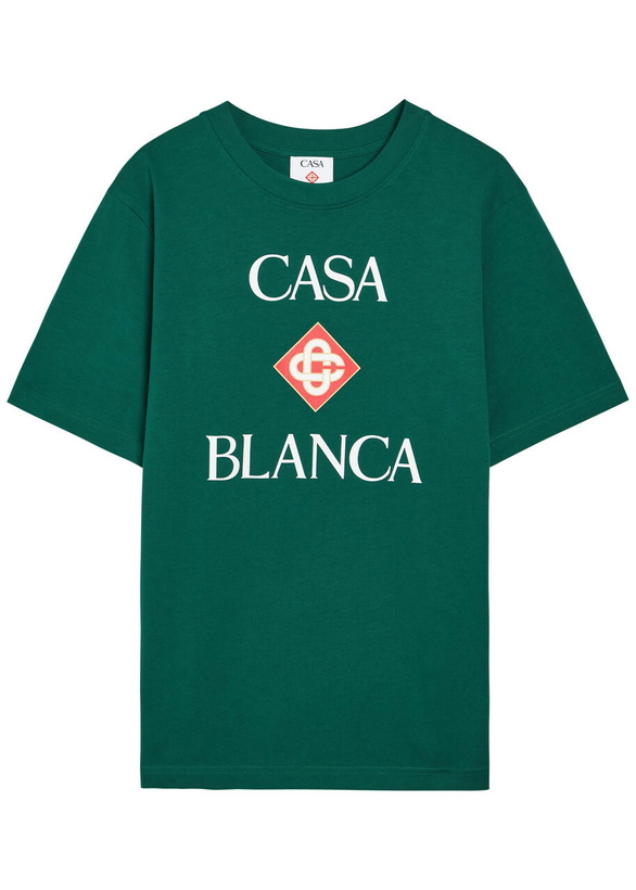 Photo: Casablanca Logo-print Cotton T-shirt Green