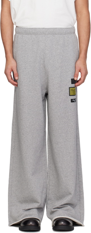 Photo: MM6 Maison Margiela Gray Label Patch Sweatpants