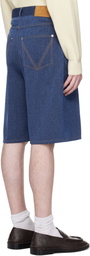 Bottega Veneta Blue Melange Drill Shorts