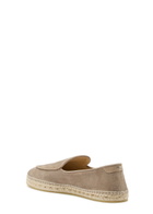 Jimmy Choo Shenton Suede Espadrille Loafers Beige