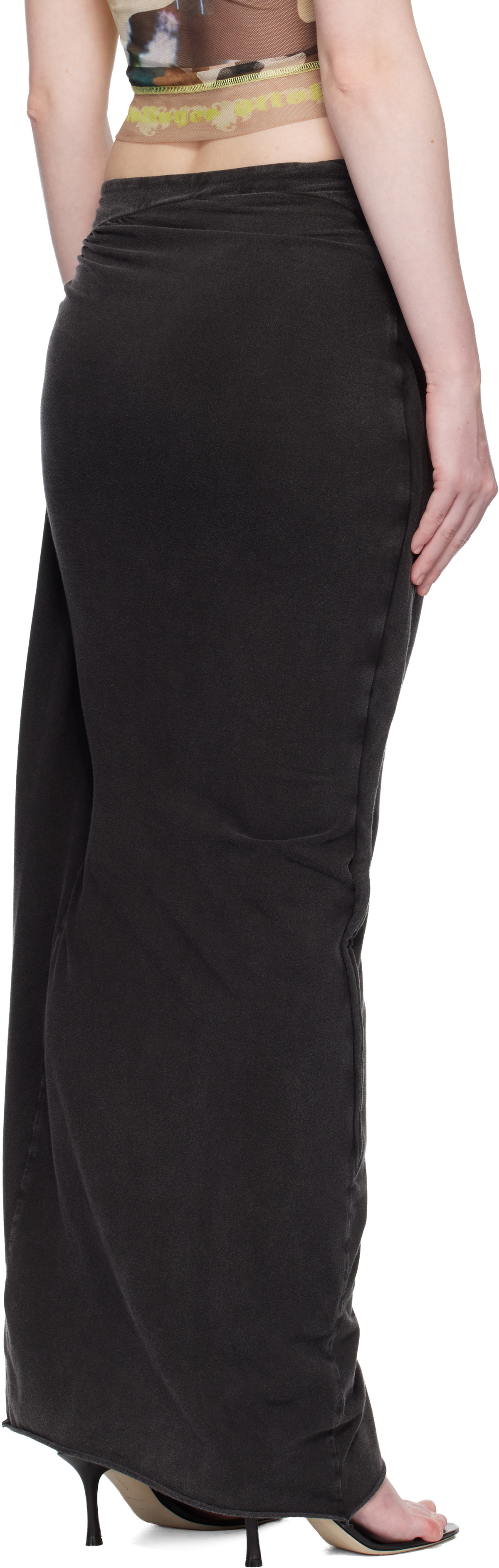 Ottolinger Black Slitted Maxi Skirt