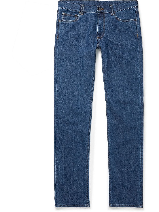 Photo: Canali - Straight-Leg Stretch-Denim Jeans - Blue