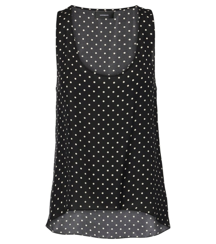 Photo: Wardrobe.NYC Polka-dot silk tank top