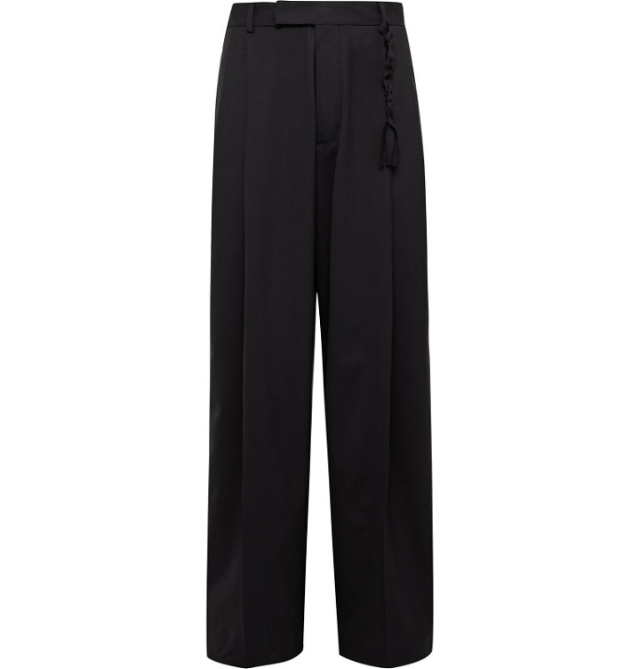Photo: Rochas - Midnight-Blue Pleated Wool Trousers - Blue