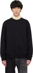 WOOYOUNGMI Black Embroidered Logo Sweatshirt