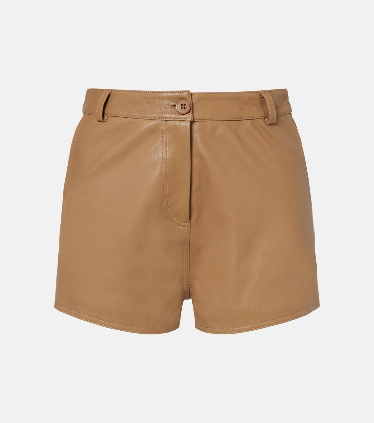 Nour Hammour Leontine leather shorts
