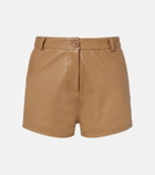 Nour Hammour Leontine leather shorts
