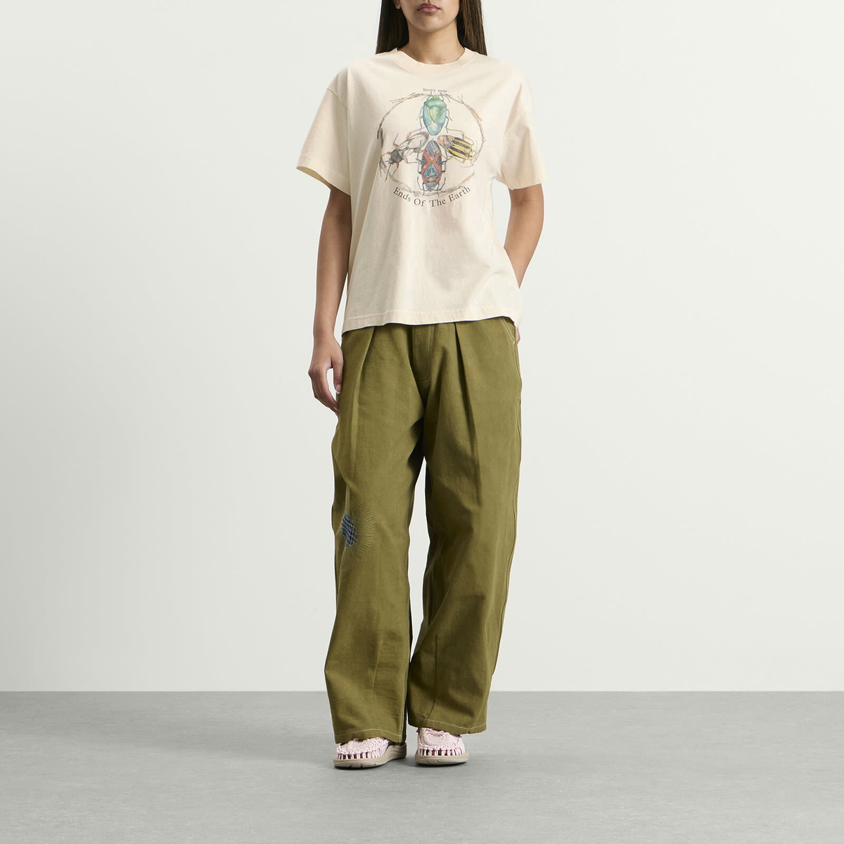 Story mfg. Grateful T-Shirt - Presented by END. in Ecru
