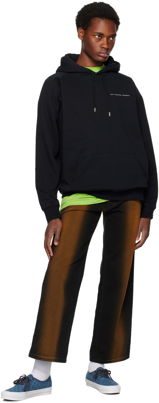 Pop Trading Company Black Printed Hoodie