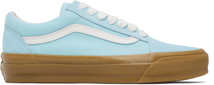 Photo: Vans Blue Premium Old Skool Gum Sneakers