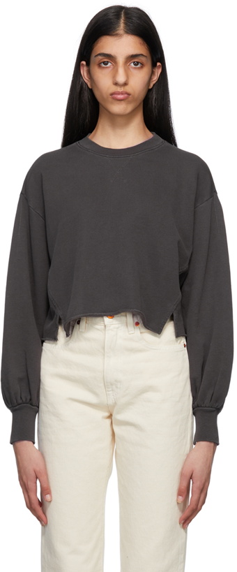 Photo: FRAME Gray Shirttail Sweater