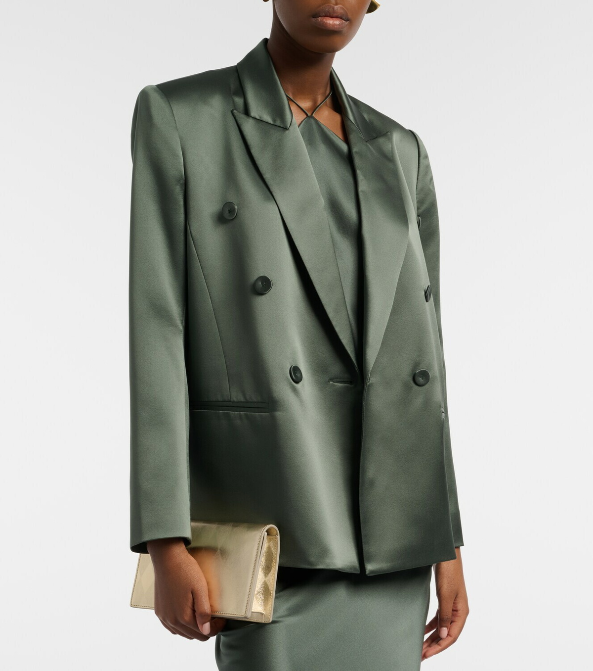 The Sei Double-breasted silk blazer
