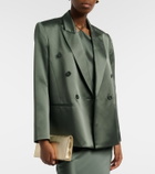The Sei Double-breasted silk blazer