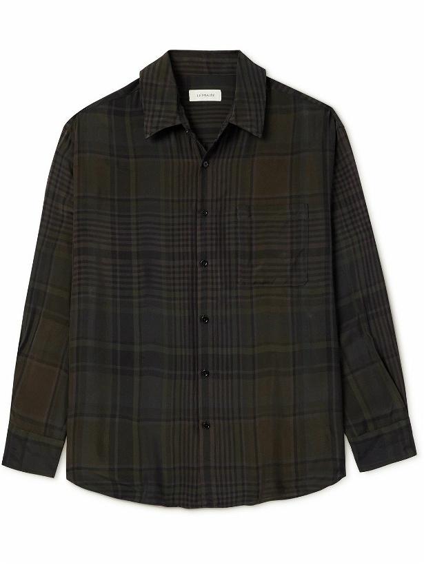 Photo: LEMAIRE - Checked Twill Shirt - Brown