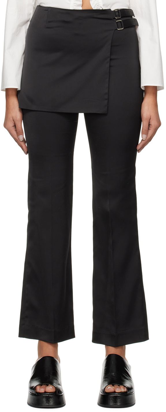 【OPEN YY】SIDE TAPED WIDE PANTS, BLACK Open YY - WIDE LEG PANT BLACK – LE LABO STORE