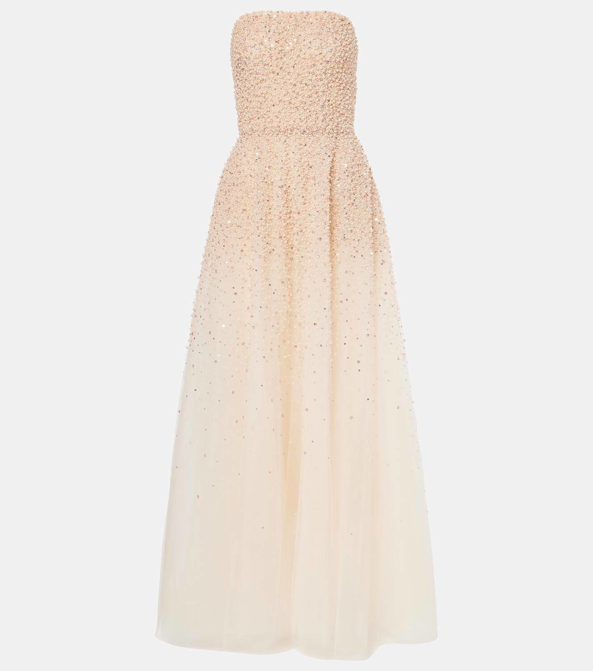 Monique Lhuillier Embroidered corset gown
