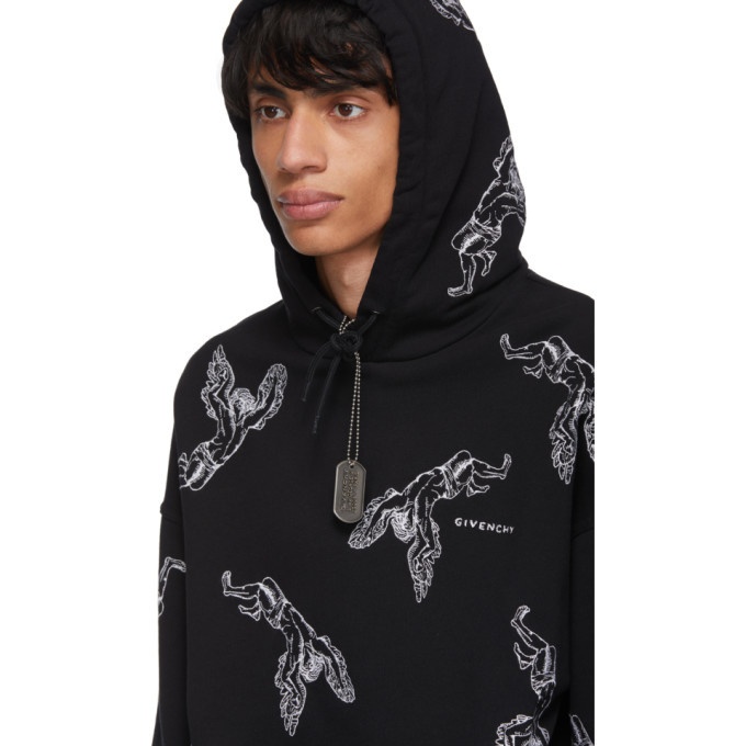 Givenchy Black Icarus Regular-Fit Hoodie Givenchy