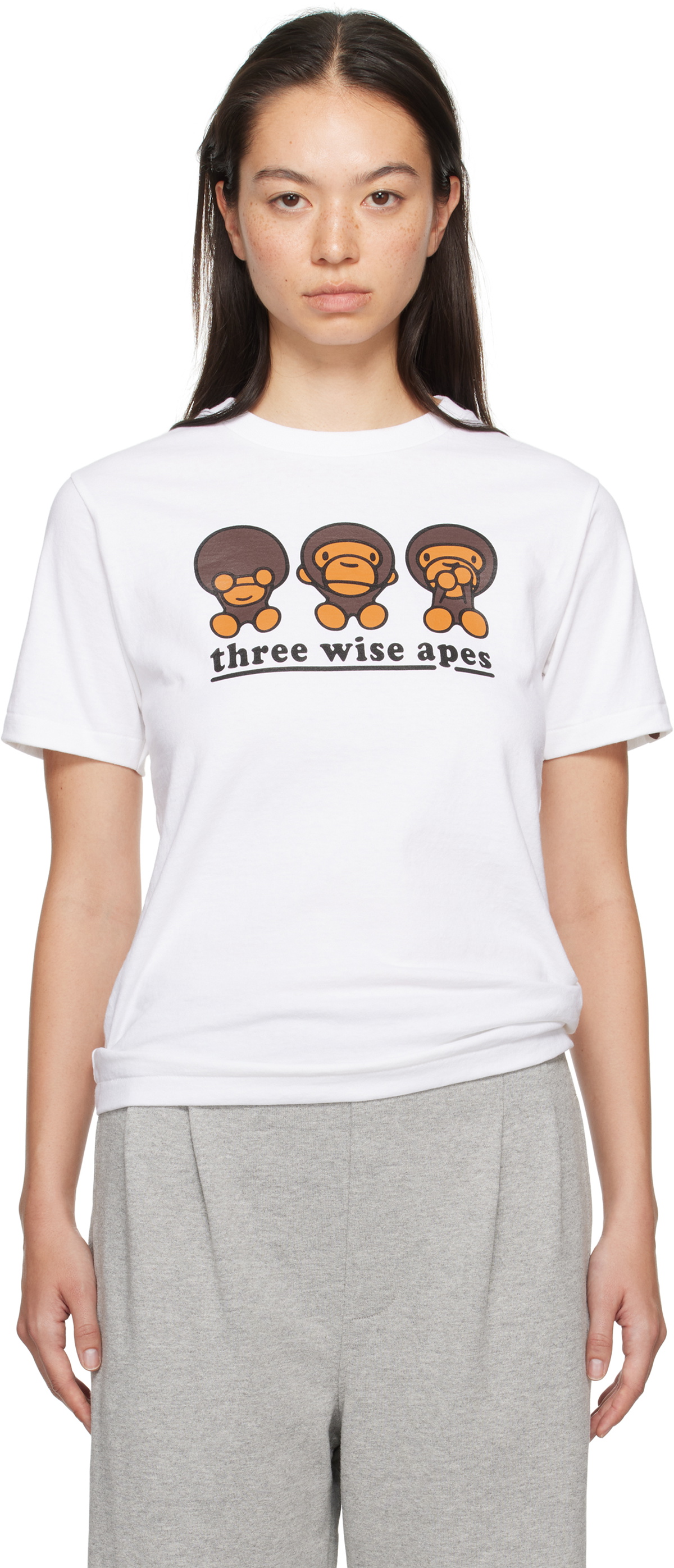 BATHING APE エイプ BAPE Tシャツ THREE APES TEE BAPE White 'Three Wise Apes' T-shirt A Bathing Ape