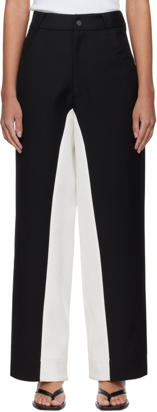 Photo: Fax Copy Express Black & White Stitched Suit Trousers