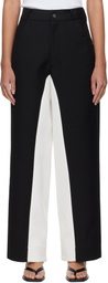 Fax Copy Express Black & White Stitched Suit Trousers