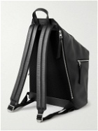 Loewe - Convertible Logo-Debossed Mesh-Trimmed Leather Backpack