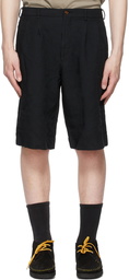 Comme des Garçons Homme Deux Black Pleated Bermuda Shorts