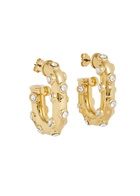 Rabanne XL Link Crystal-embellished Hoop Earrings - Gold - One Size