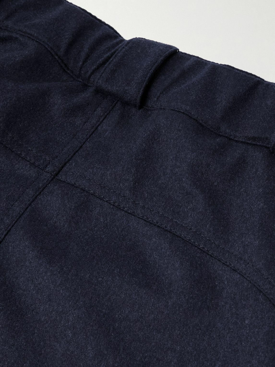 Brunello Cucinelli - Straight-Leg Padded Shell-Trimmed Wool-Felt Ski Pants - Blue