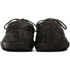 Marsèll Black Scatopelle Suede Boat Shoes
