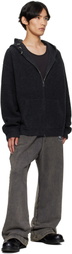 We11done Gray Teddy ID Jersey Sweatpants