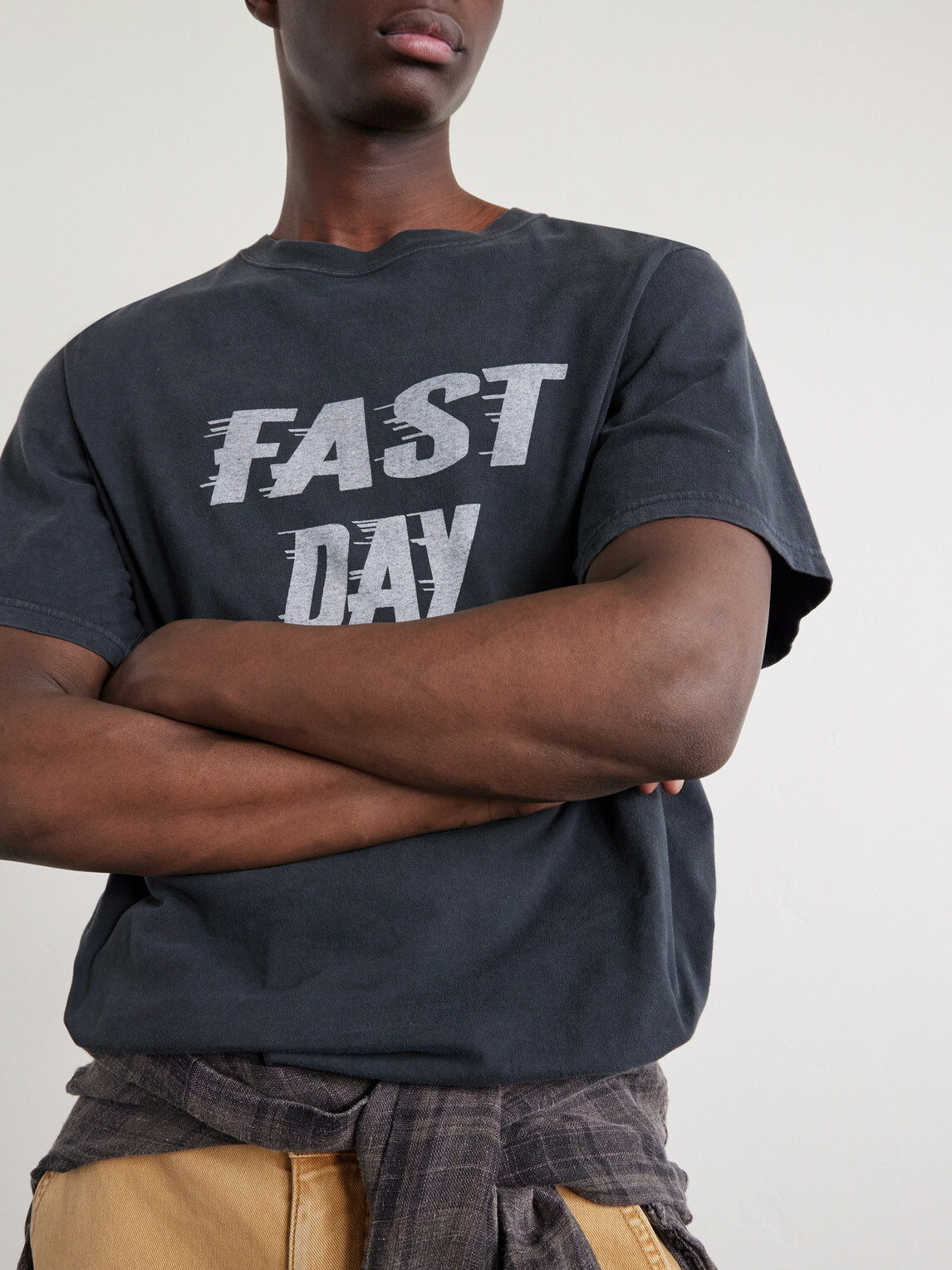 Remi Relief - Fast Day Printed Cotton-Jersey T-Shirt - Black