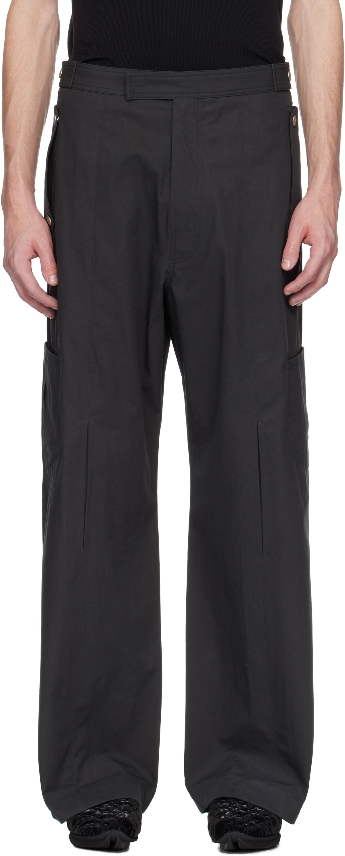 Omar Afridi Gray Flap Trousers Omar Afridi