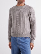 Begg & Co - Maytime Cable-Knit Cashmere-Blend Sweater - Neutrals