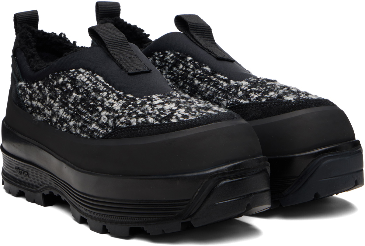 Diemme Black & White Badia Basso Shearling Sneakers