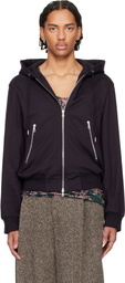 Dries Van Noten Navy Loose Zipped Hoodie