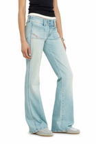 Diesel Bootcut Jeans Low Waist D-Hush, Light blue, Zip fly