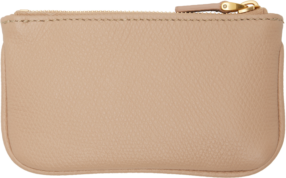 Valentino Garavani Pink VLogo Signature Grainy Calfskin Coin Pouch