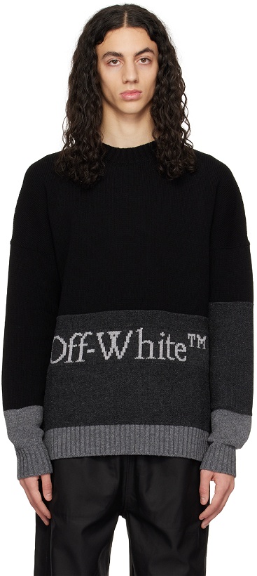 Photo: Off-White Black Color Block Sweater