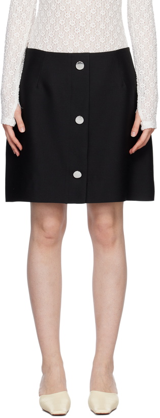 Photo: MINJUKIM Black Button Miniskirt