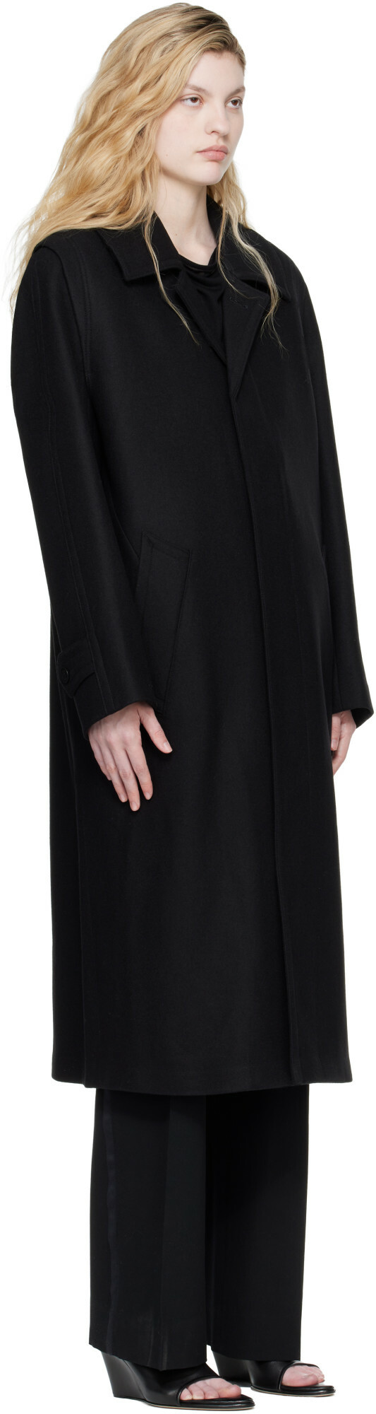 Rier Black Classic Loden Coat