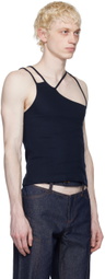 K.NGSLEY Navy Fist Tank Top
