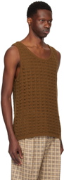 CMMN SWDN Brown Cray Tank Top