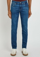 7 For All Mankind Slimmy Tapered Luxe Performance Jeans Mid Blu